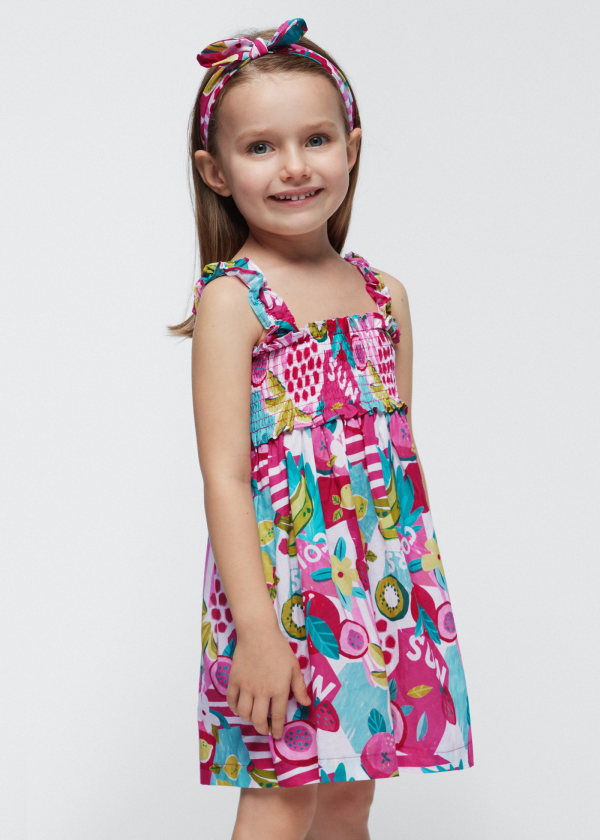 Vestido estampado nido de abeja - Imagen 2