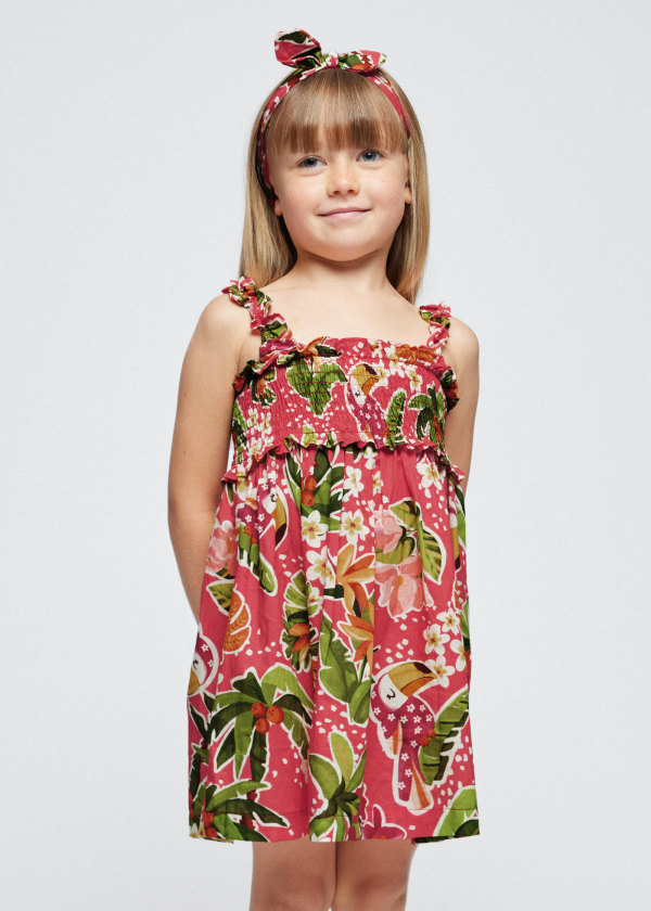 Vestido estampado nido de abeja - Imagen 3