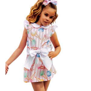 Vestido rayas nieves JR