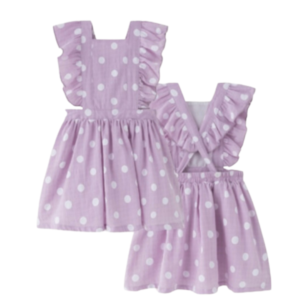Vestido lila bolas