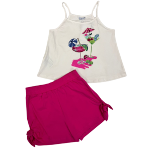 Conjunto short blusa copas