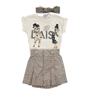 Conjunto short estampado blusa daisy