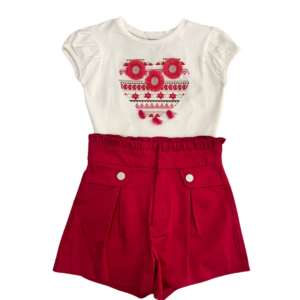 Conjunto short tapas blusa corazón