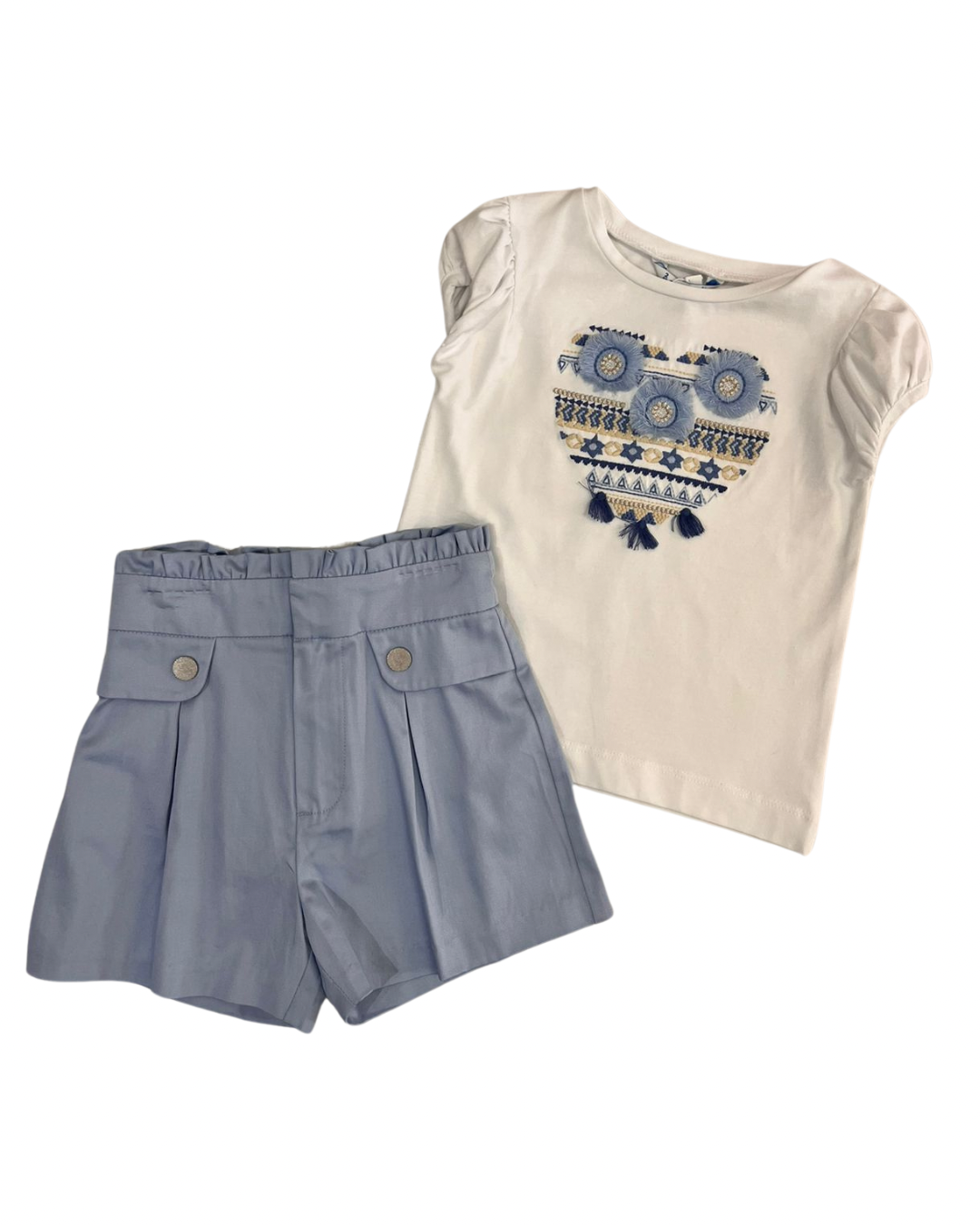 Conjunto short tapas blusa corazón - Imagen 2