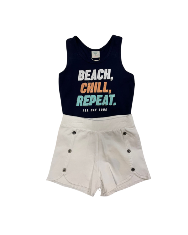 Conjunto de short beach chill repeat
