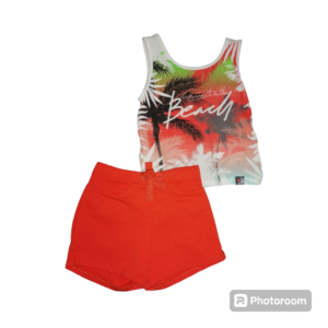 Conjunto short blusa beach