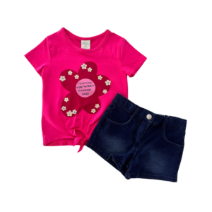 Conjunto short blusa flor