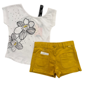Conjunto short blusa 2 flores
