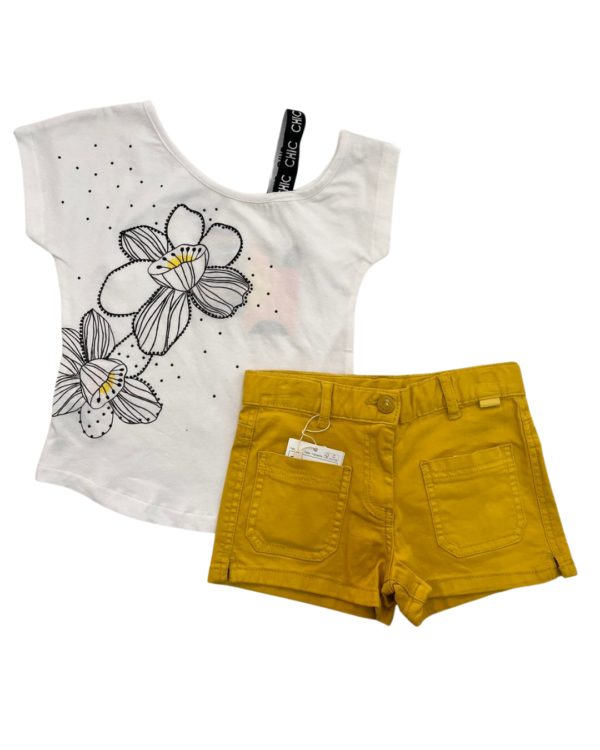 Conjunto short blusa 2 flores