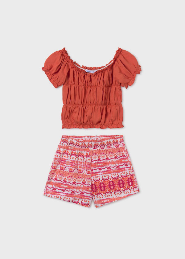 Conjunto short estampado b/elasticos - Imagen 2