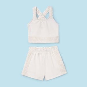 Conjunto de short top cruzado