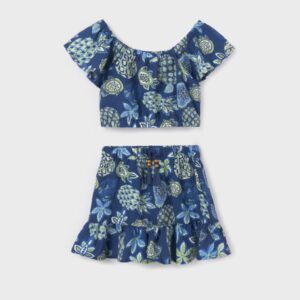 Conjunto falda estampada y top