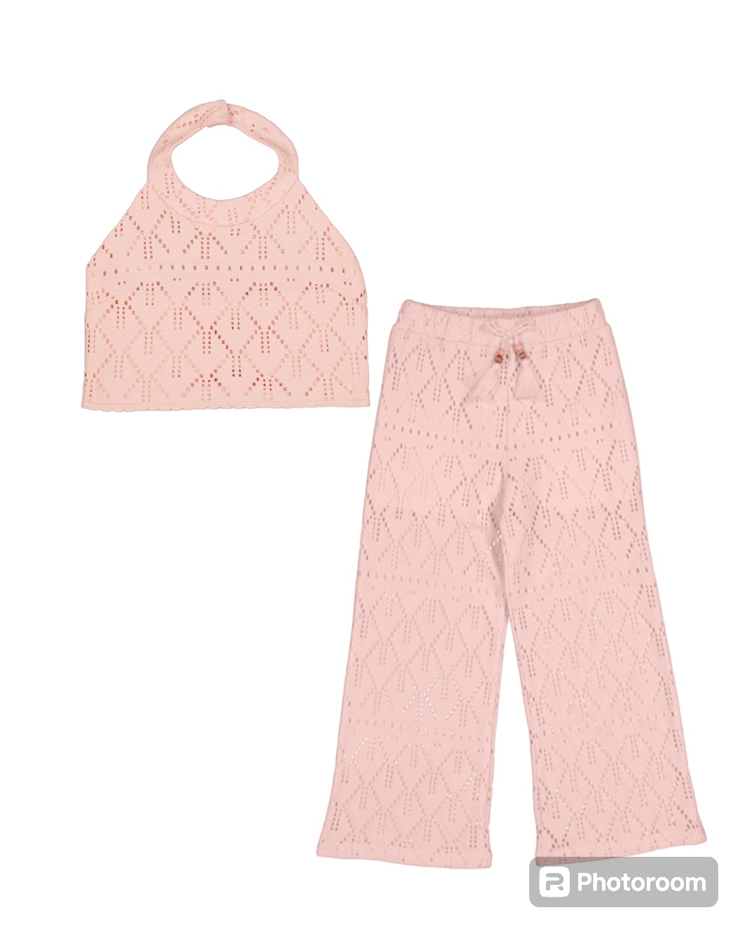 Conjunto pantalón y top calados