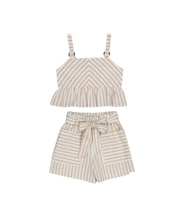 Conjunto short y top rayas
