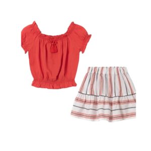 Conjunto falda rayas