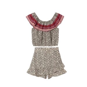Conjunto short falda olán