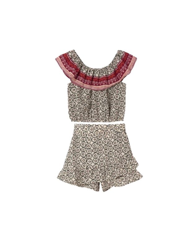 Conjunto short falda olán