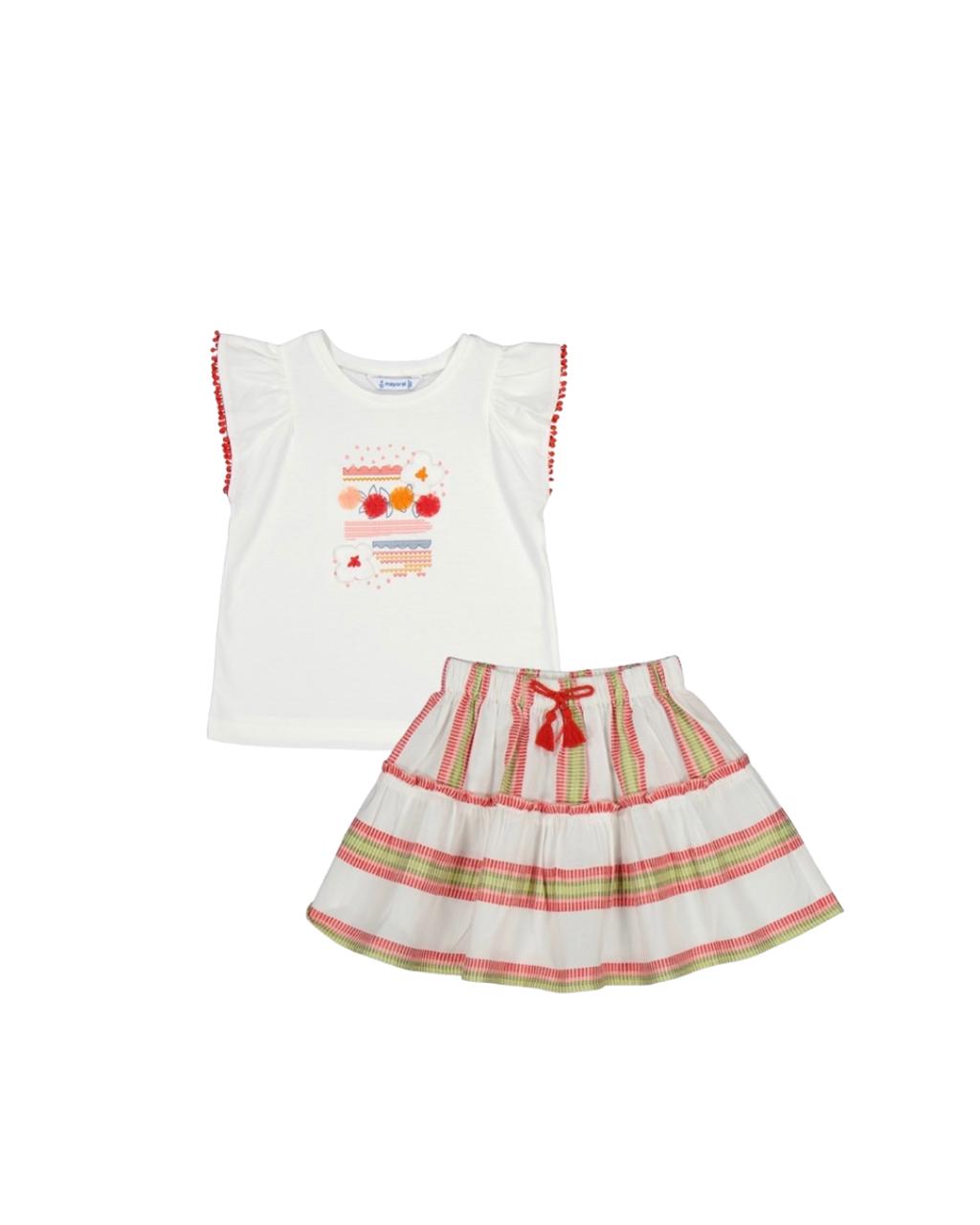 Conjunto falda con blusa crochet