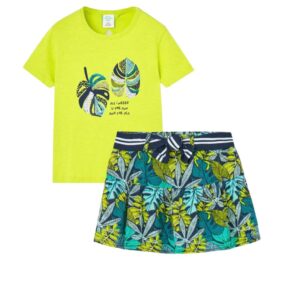 Conjunto falda hojas