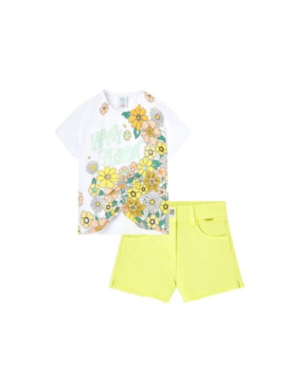 Conjuto short blusa happy flower