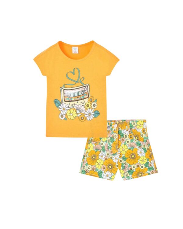 Conjunto short flores