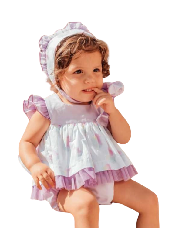 Vestido algodones con gorro