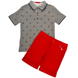 Conjunto short polo perritos