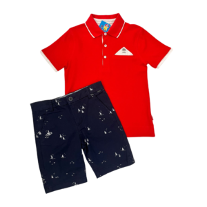 Conjunto short veleros polo paño