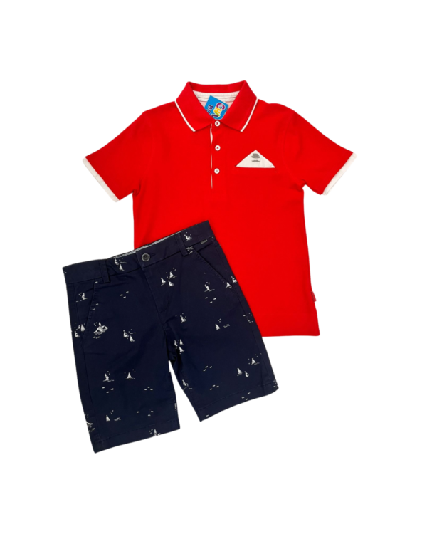 Conjunto short veleros polo paño
