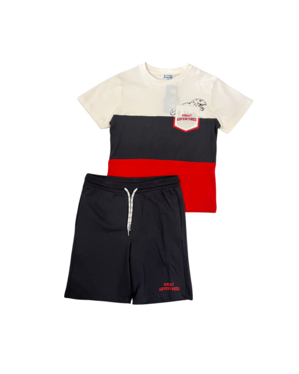 Conjunto short playera franjas