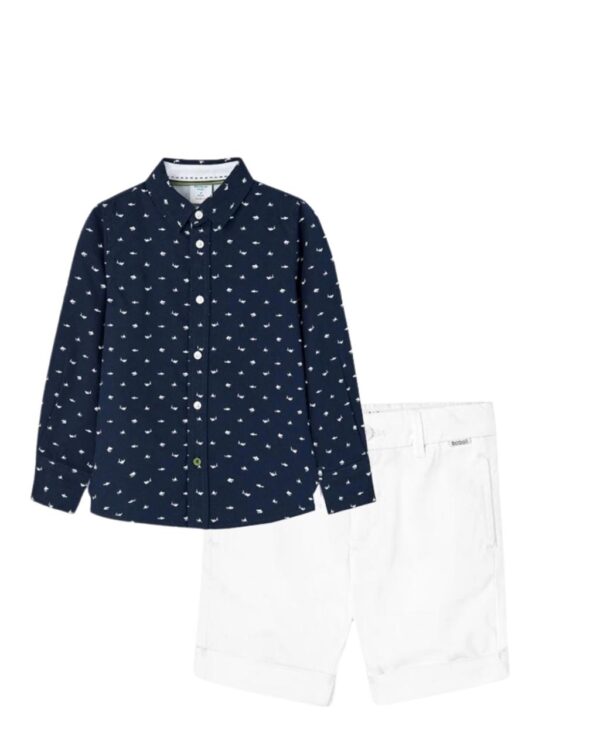 Conjunto short, camisa tiburones
