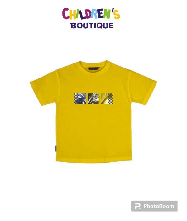 Playera cuadros palmas