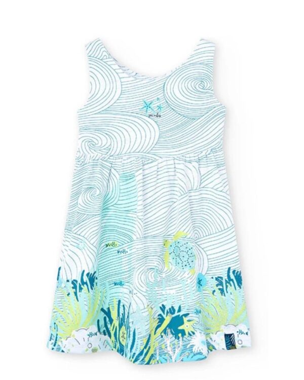 Vestido cenefa mar