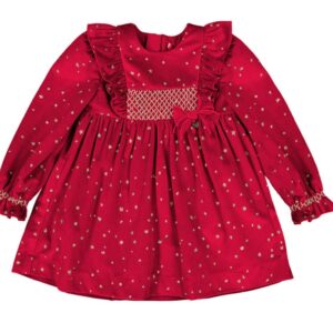 Vestido terciopelo nido abeja