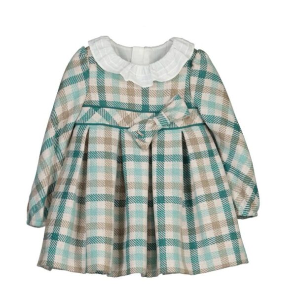 Vestido cuadros moñito - Imagen 2