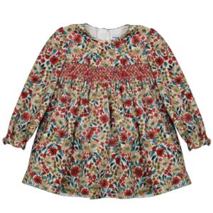 Vestido terciopelo florecitas