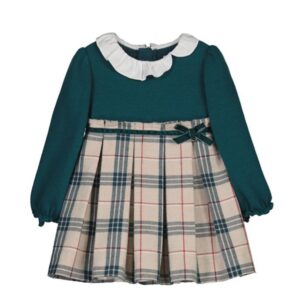 Vestido combinado cuadros
