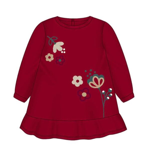 Vestido felpa flores