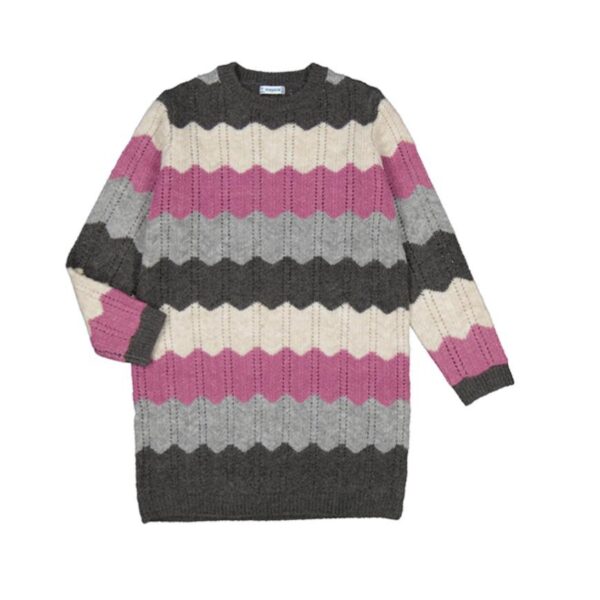 Vestido tricot zig zag