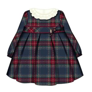 Vestido cuadros cuello