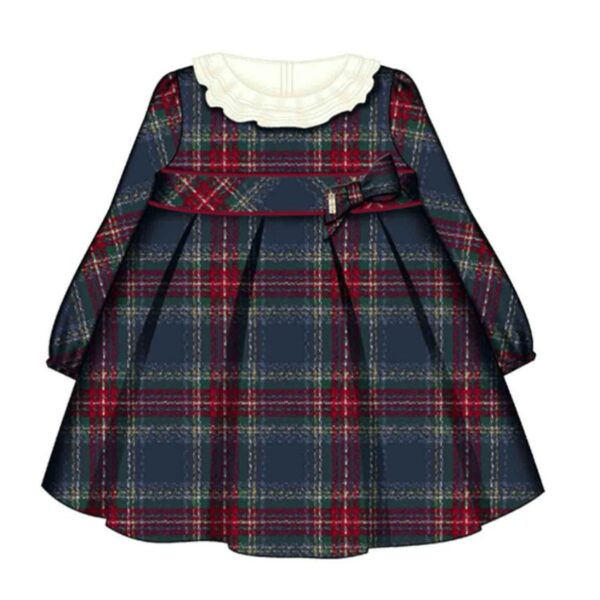 Vestido cuadros cuello