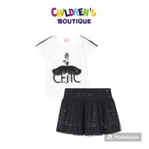 Conjunto falda calada