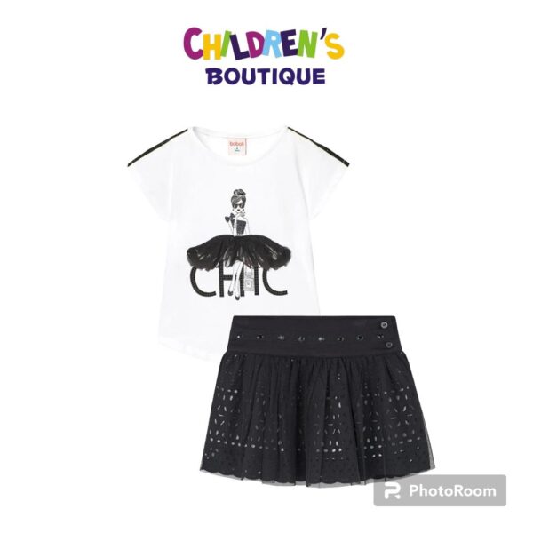 Conjunto falda calada