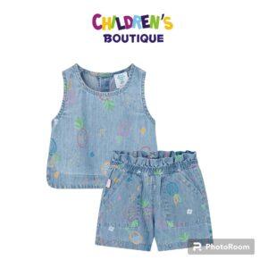 Conjunto short y top mezclilla