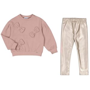 Conjunto leggins sudadera moños