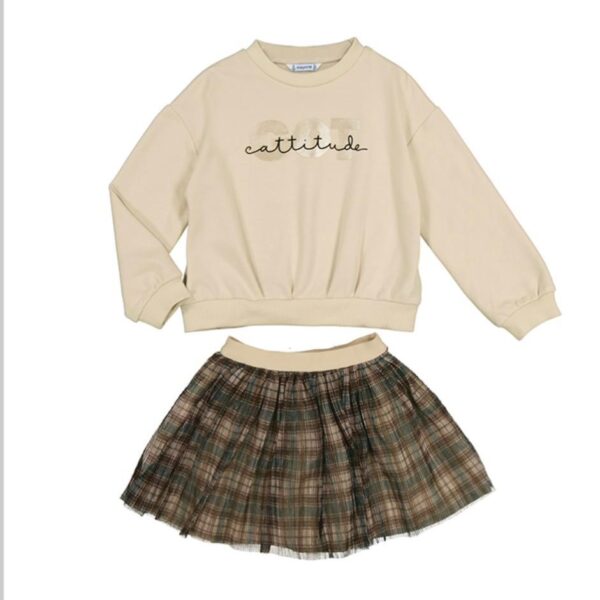 Conjunto falda cuadros attitude