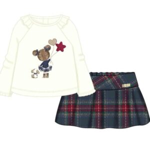 Conjunto falda cuadros
