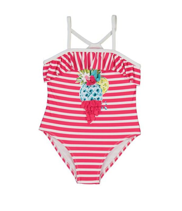 Traje baño rayas piña