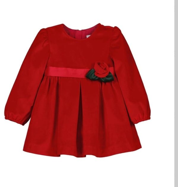 Vestido terciopelo flor  "Abel y Lula"