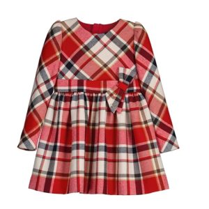 Vestido cuadros moño